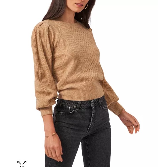 1. State Variegated Cables Sweater - Picture 1 of 2